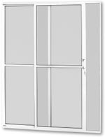 Porta-de-Aluminio-de-Correr-Brasil-2-Folhas-10326-160x215x7cm-Branco-Vidro-Incolor-Direita