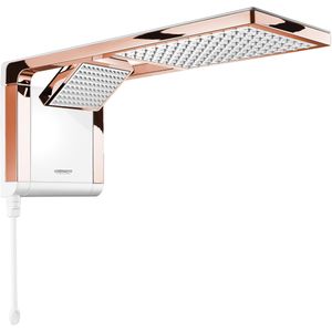Chuveiro Eletrônico Lorenzetti Acqua Duo Branco e Rose Dourado 7800W 220V