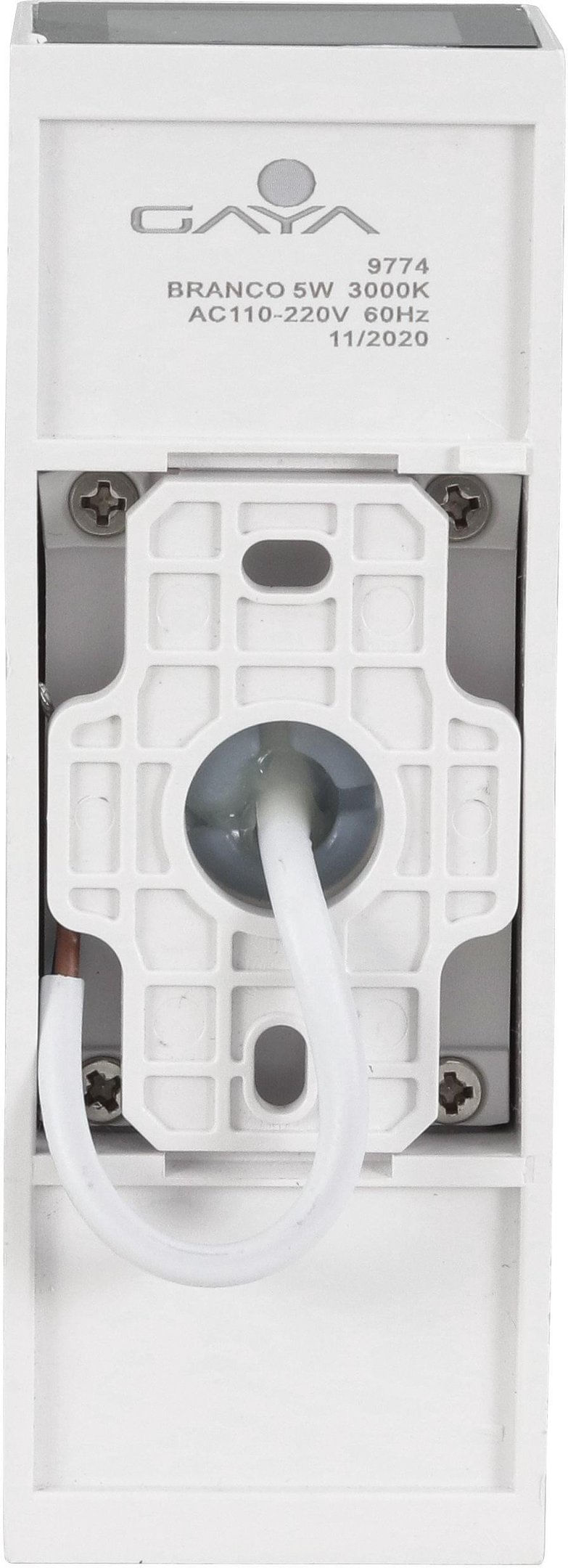 Arandela-Externa-Focus-Slim-Retangular-5W-3000K-Aluminio-Gaya-9774-Branco-Bivolt