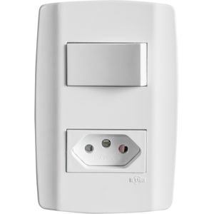 Interruptor Ilumi Simples 10A + Tomada 20A 250V Slim