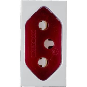 Módulo Ilumi Tomada 20A 250V Vermelho Slim