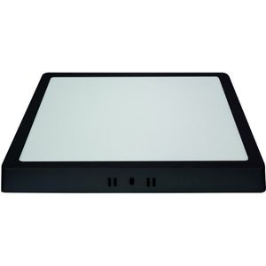 Painel LED de Sobrepor Quadrado 24W 6500K Alumínio Blumenau Preto Bivolt