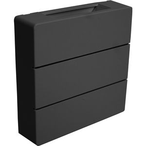 Arandela LED Clean Quadrada 6W 3000K Abs Blumenau Preto Bivolt