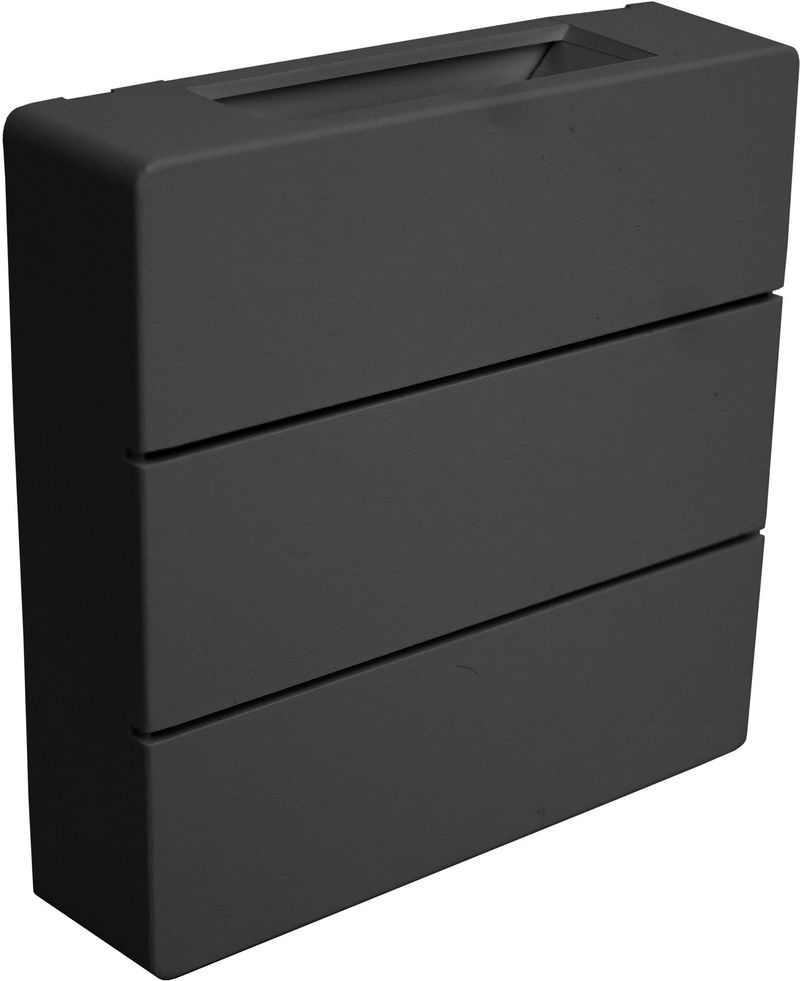 Arandela-LED-Clean-Quadrada-6W-3000K-Abs-Blumenau-Preto-Bivolt