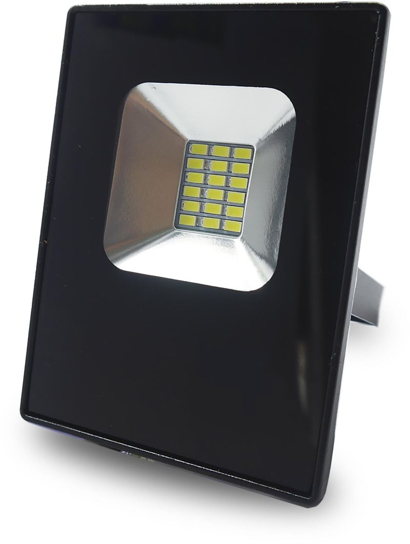 Projetor-Led-Multilight-Retangular-10W-6000K-Aluminio-Vidro-E-Polimeros-Sinteticos-Luminatti-Lm241-Preto-Bivolt