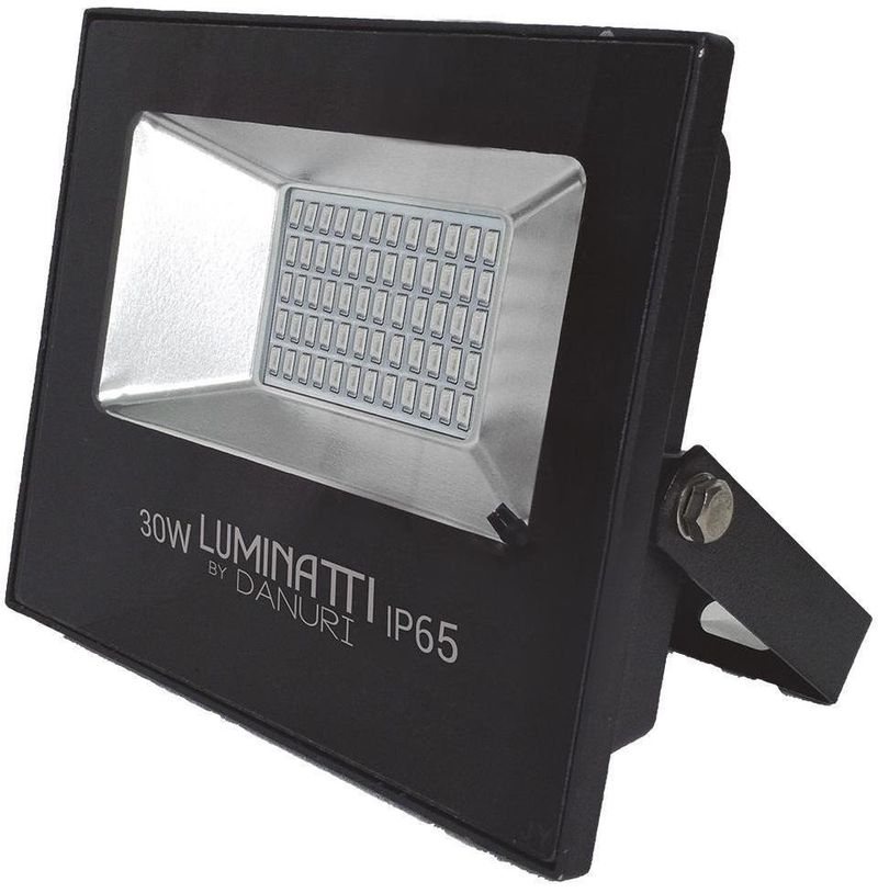 Projetor-Led-Multilight-Retangular-30W-Rgb-Aluminio-Vidro-E-Polimeros-Sinteticos-Luminatti-Lm249-Preto-Bivolt