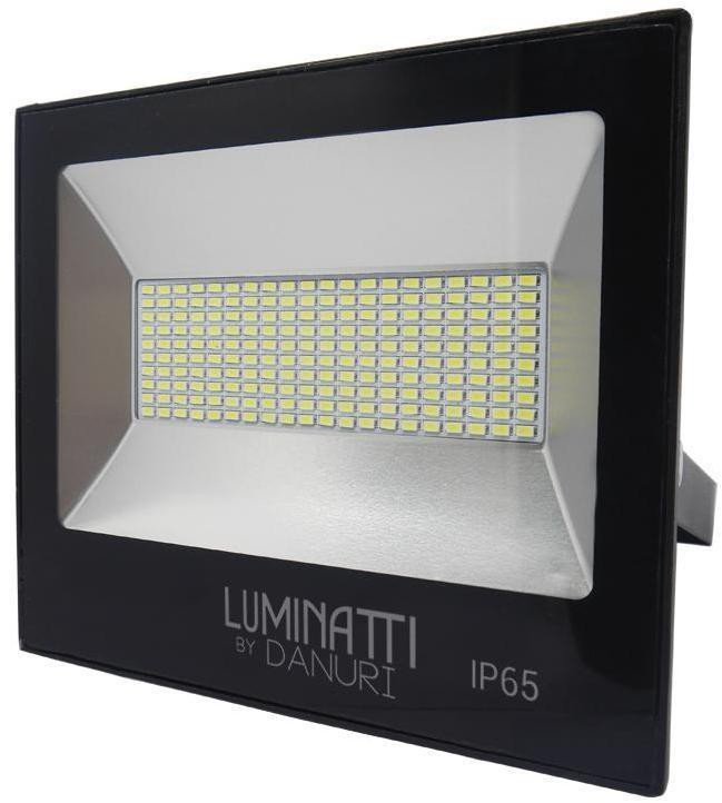 Projetor-Led-Multilight-Retangular-200W-6000K-Aluminio-Vidro-E-Polimeros-Sinteticos-Luminatti-Lm285-Preto-Bivolt