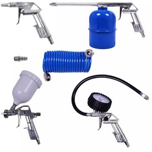 Acessórios Para Pintura Compressor de Ar Kala 499749 Kit com 5 Peças - Pistola de Pintura e Pulverização Calibrador e Mangueira