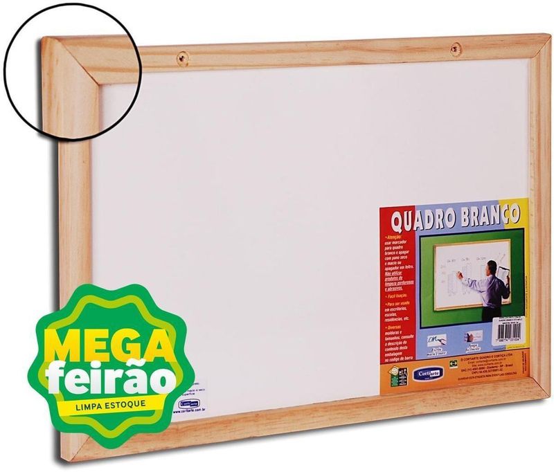 Quadro-Branco-com-Estrutura-de-Madeira-Cortiarte-60x40cm