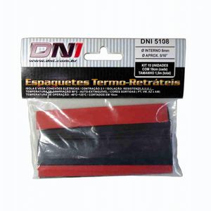 Espaguete Termo Retrátil 8mm Kit com 15 Peças