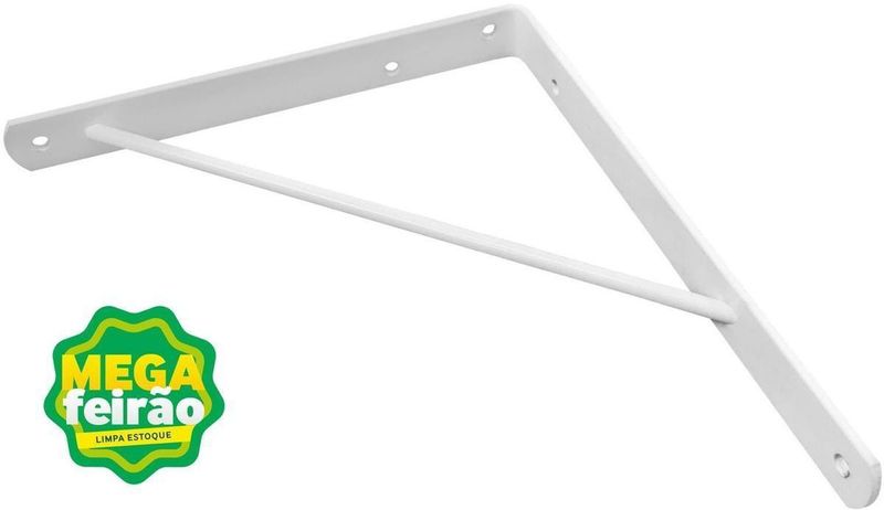 Suporte de Prateleira Reforçado Branco Zamar 25x30cm