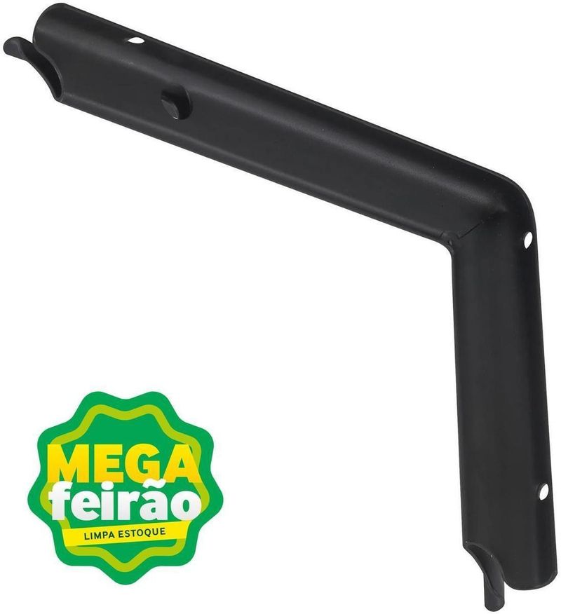 Suporte de Prateleira Perfil T 17 Preto Zamar