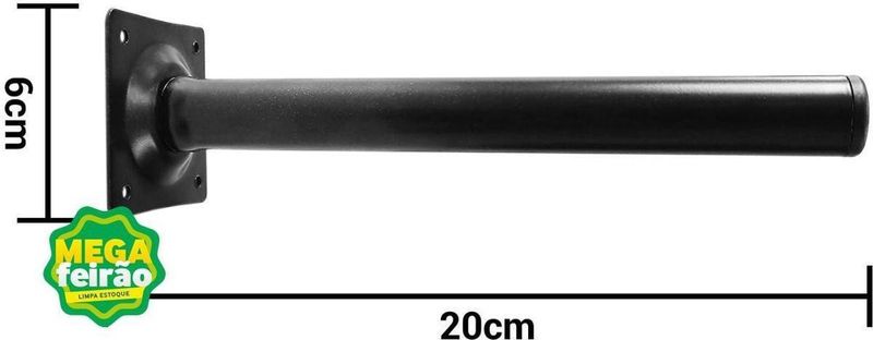 Pe-Para-Moveis-Tipo-Tubo-Zamar-Preto-20cm