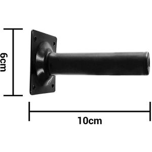 Pé Para Móveis Tipo Tubo Zamar Preto 10cm