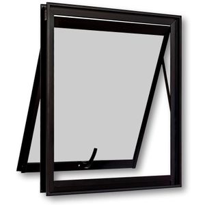 Janela de Alumínio Brasil Maxiar 14255 50x50x5cm Preto Vidro Boreal