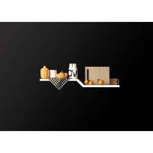 Prateleira Decorativa Tobogã Muve MDF Branca 120x19cm