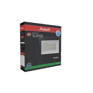 Refletor LED Slim 50W Verde Alumínio e Vidro Avant 259505374 Preto Bivolt