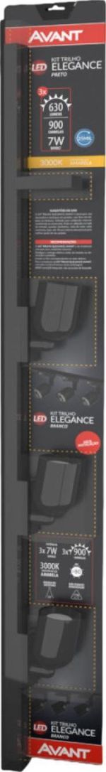 Trilho-Com-3-Spots-LED-Avant-Bivolt-7W-Preto-3000k-Luz-Quente