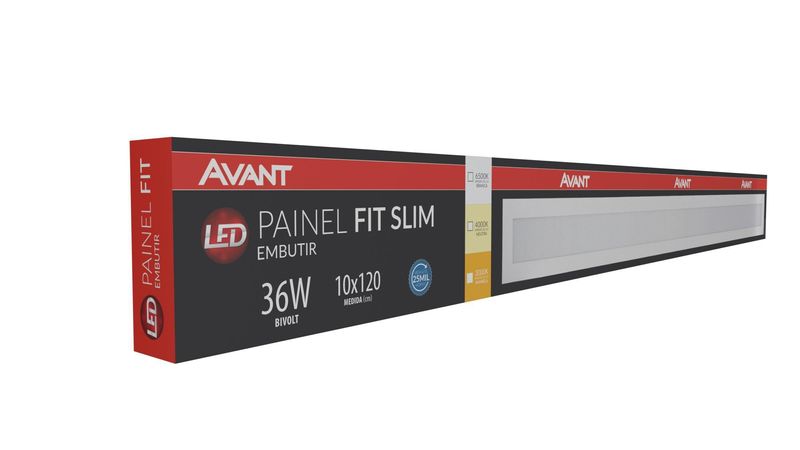 Painel-LED-de-Embutir-Fit-Slim-36W-3000K-Aluminio-Policarbonato-Avant-490210570-Branco-Bivolt