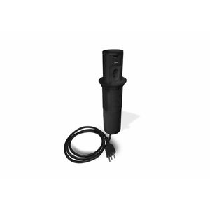 Mini Totem Torre Tomada Dutotec Para Mesa Automático 1 Tomada + 2 Usb Preto
