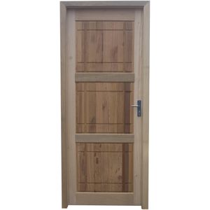 Porta de Madeira Cedrinho Rajado BH 1033 3 Almofada 85x213x8cm Esquerda