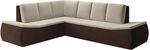 Sofa-5-Lugares-de-Canto-Fixo-Tokio-SMP-Bege-e-Marrom-com-Cantos-Inclinados-218cm