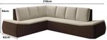 Sofa-5-Lugares-de-Canto-Fixo-Tokio-SMP-Bege-e-Marrom-com-Cantos-Inclinados-218cm
