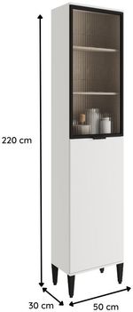 Paneleiro-Duplo-2-Portas-com-Vidro-Alpha-Carraro-Branco