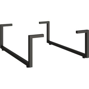 Pé Para Armário de Cozinha Alpha Carraro Preto