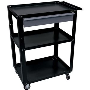 Carro de Ferramentas Presto Com Gaveta Dark Preto