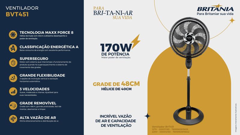 Ventilador-de-Coluna-Britania-BVT451-8-Pas-Preto-110V