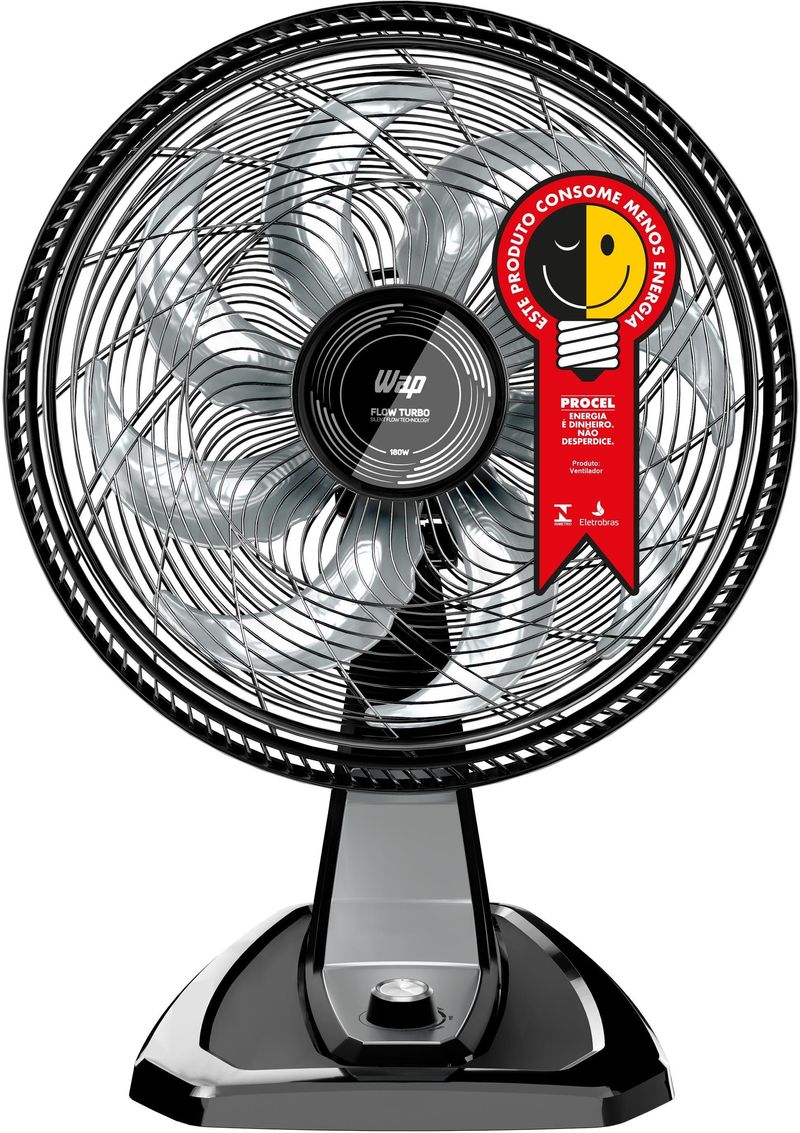 Ventilador-De-Mesa-Wap-Flow-Turbo-Preto-E-Cinza-220V