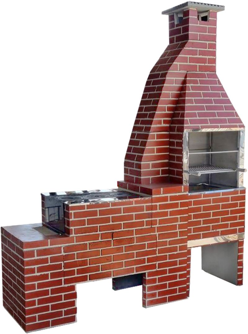 Churrasqueira-De-Concreto-Refratario-com-Fogao-Litoral-Kit-2-em-1Tijolinho-Ceramica-com-Acessorios-65cm