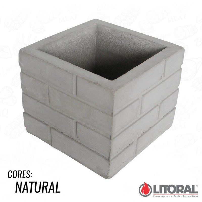 Duto-De-Concreto-Para-Churrasqueira-De-Concreto-Litoral-TijolinhoNatural-30X30X25Cm