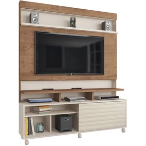 Estante Home Para TV até 55" Polegadas Atualle Atlanta Canelato 3DNatura Off White