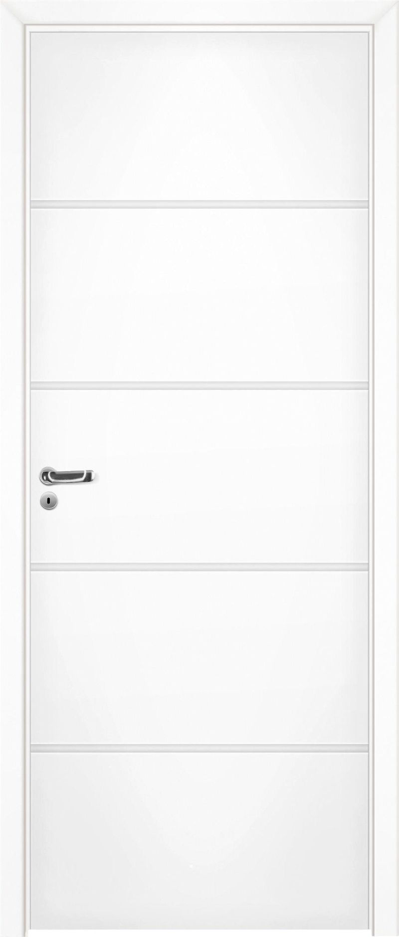 Porta-de-Madeira-Pinus-Semi-Solida-Pinhal-7185-M12-90x210cm-Branco-PU-Frisado-Direita-Regulavel-de-12cm-ate-17cm
