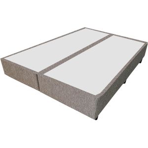 Base Box Casal Queen Bipartido Gazin Roman Marrom 158x198x27cm