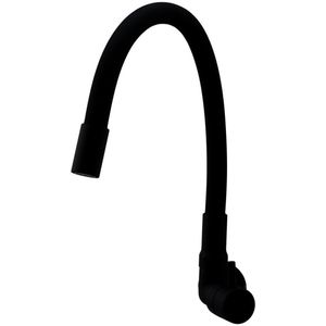 Torneira Pia Cozinha Fani de Parede Bica Móvel Preto Fosco 116899