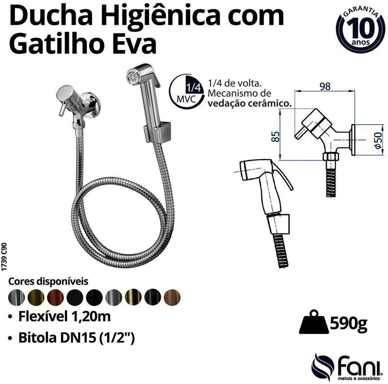 Ducha-Higienica-com-Gatilho-em-ABS-Fani-1739-Preto-Fosco-120m