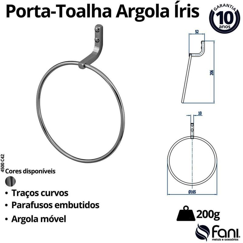 Porta-Toalha-Fani-Argola-Cromado-161mm-Tipo-1-4500