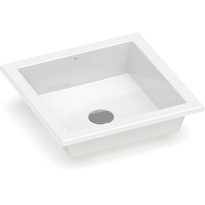 Cuba de Sobrepor / Embutir Para Banheiro Roca Quadrada PQ41 Branca 41x41cm