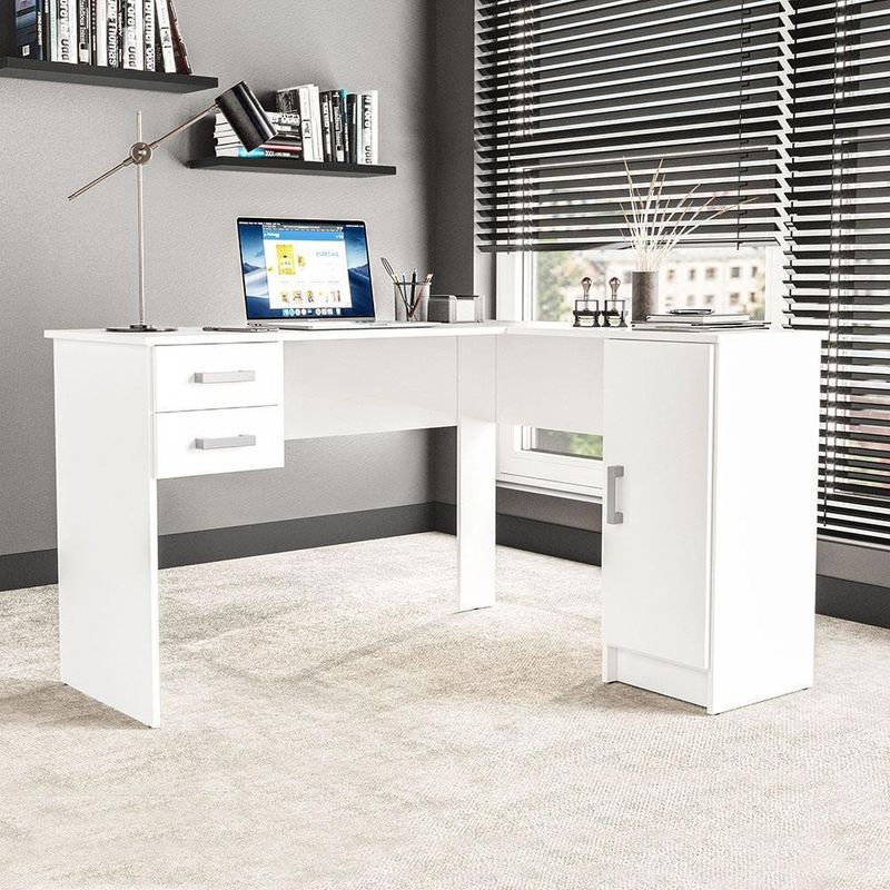 Mesa-Para-Escritorio-Computador-Notebook-Estudo-de-Canto-1-Porta-2-Gavetas-Barcelona-Politorno-Branco-125x106cm