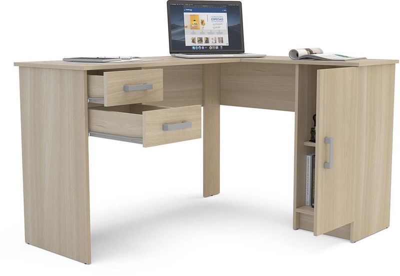 Mesa-Para-Escritorio-Computador-Notebook-Estudo-de-Canto-1-Porta-2-Gavetas-Barcelona-Politorno-Legno-125x106cm
