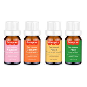 Kit de Óleos Essenciais com 4 Óleos de 5ml Fisher Price - HC578