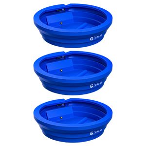 Kit 3 Bebedouros para Animais 250L Azul Gplas