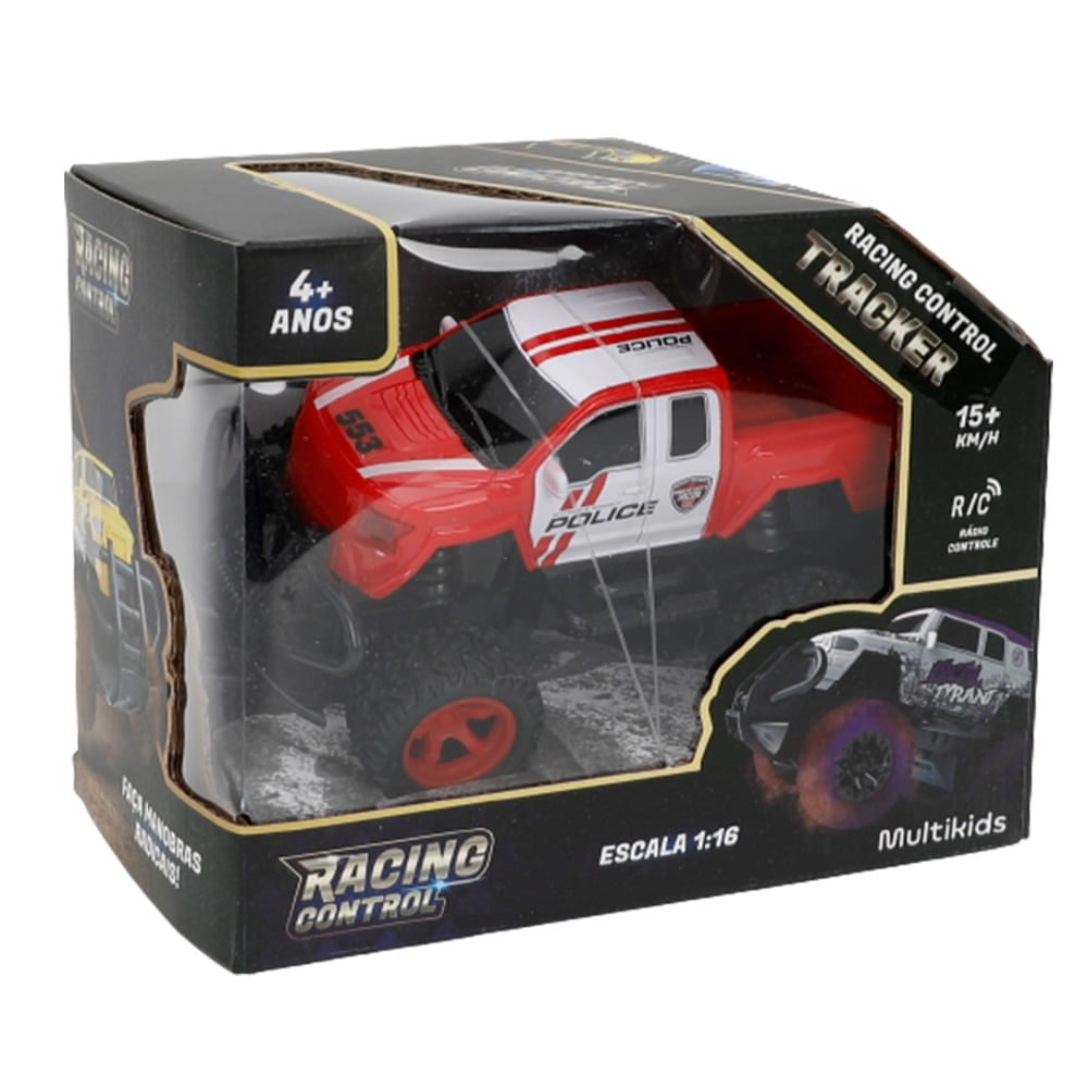 Carro Com Controle Remoto Racing Raptor Vermelho Multikids - BR1336