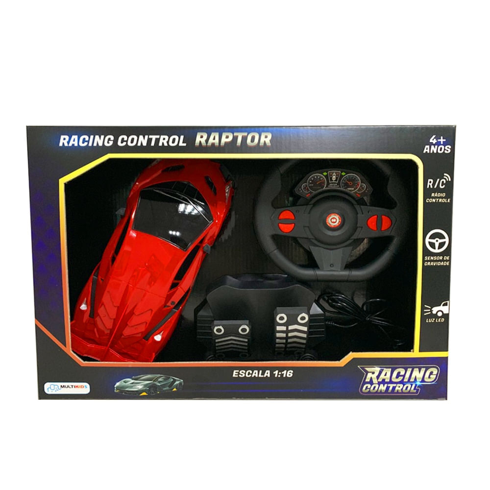 Carrinho Controle Remoto Laranja Racing Nitro Multikids BR1144