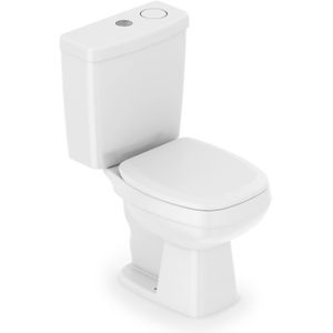 Vaso Sanitário com Caixa Acoplada Celite City Harpic Saída Vertical com Acessórios de Instalção Acionamento Duplo Branco 3/6 Litros
