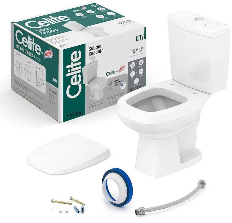 Vaso-Sanitario-com-Caixa-Acoplada-Celite-City-Harpic-Saida-Vertical-com-Acessorios-Branco