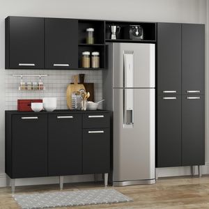Cozinha Completa Compacta Pequim Up Multimóveis com Balcão